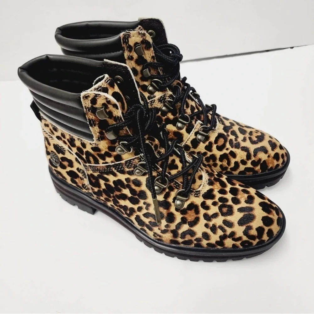 Timberland Hiker Boots Leopard Animal Print​​​ - Picture 3 of 7